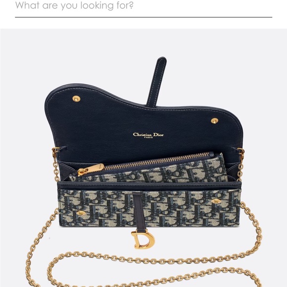 Dior long saddle wallet with chain - Picture 4 of 5